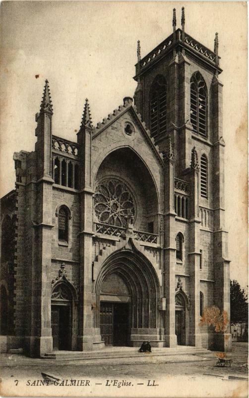 Carte postale ancienne Saint-Galmier L'Eglise à Saint-Galmier