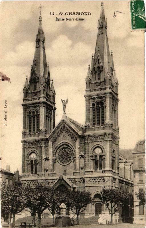 Carte postale ancienne Saint-Chamond Eglise N.-D. à Saint-Chamond