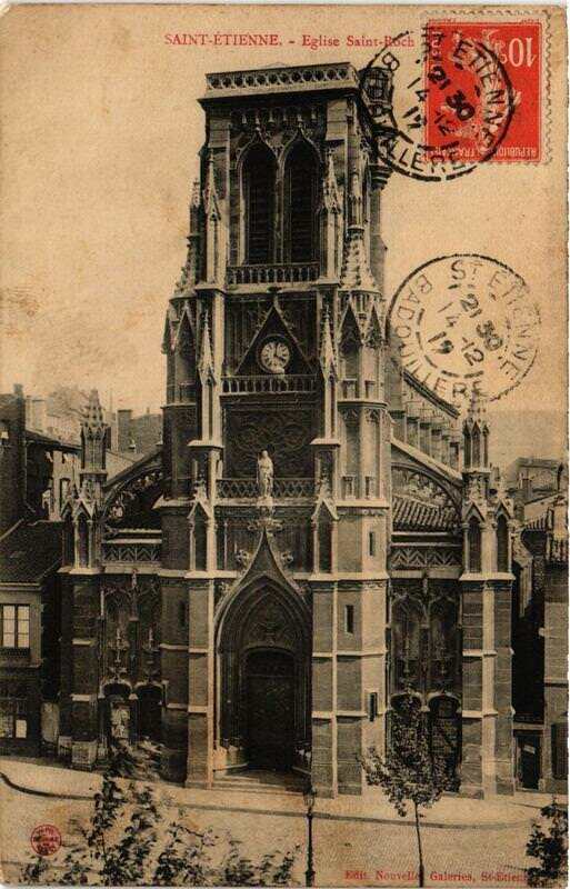 Carte postale ancienne Saint-Etienne Eglise Saint-Roch à Saint-Étienne