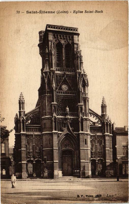 Carte postale ancienne Saint-Etienne Eglise Saint-Roch à Saint-Étienne