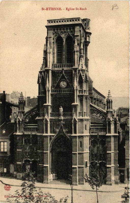 Carte postale ancienne Saint-Etienne Eglise Saint-Roch à Saint-Étienne