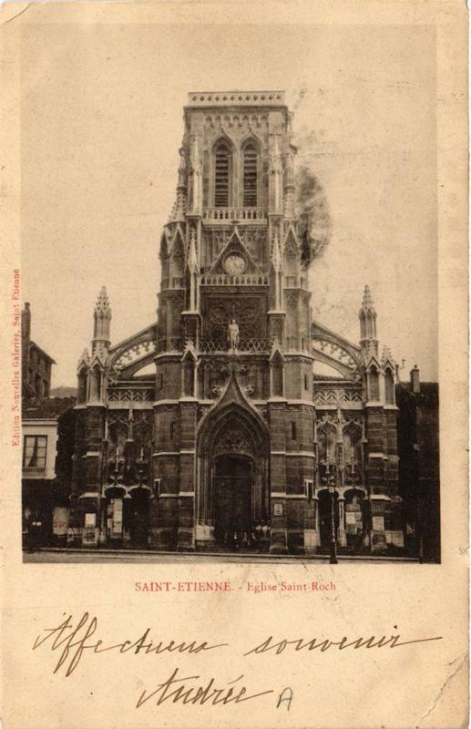 Carte postale ancienne Saint-Etienne Eglise Saint-Roch à Saint-Étienne