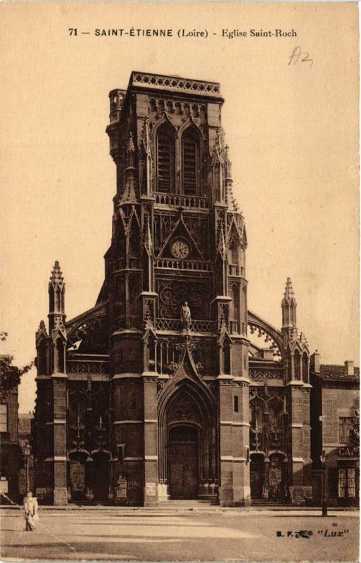 Carte postale ancienne Saint-Etienne Eglise Saint-Roch à Saint-Étienne
