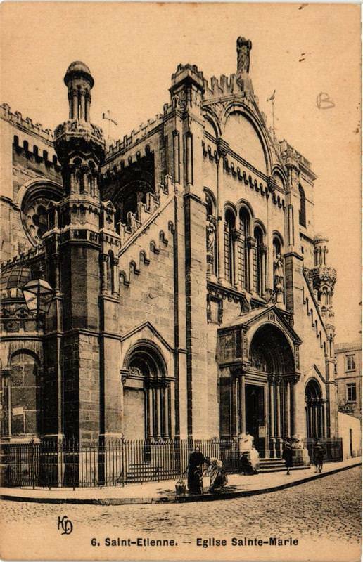 Carte postale ancienne Saint-Etienne Eglise Sainte Marie à Saint-Étienne