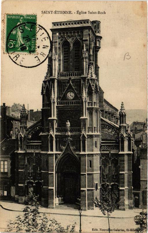 Carte postale ancienne Saint-Etienne Eglise Saint-Roch à Saint-Étienne