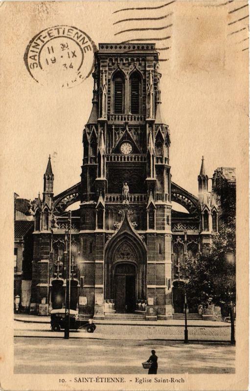 Carte postale ancienne Saint-Etienne Eglise Saint-Roch à Saint-Étienne