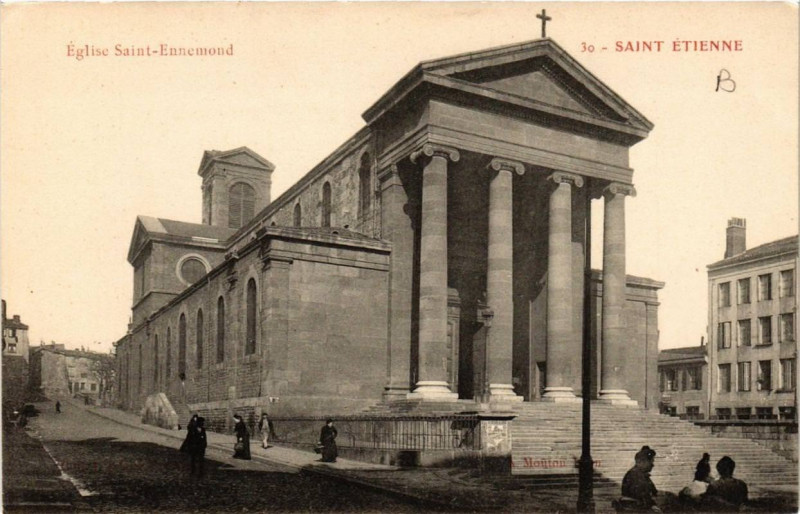 Carte postale ancienne Saint-Etienne Eglise Saint-Ennemond à Saint-Étienne