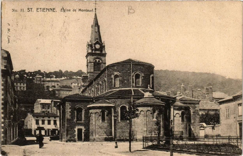Carte postale ancienne Saint-Etienne Eglise de Montaud à Saint-Étienne
