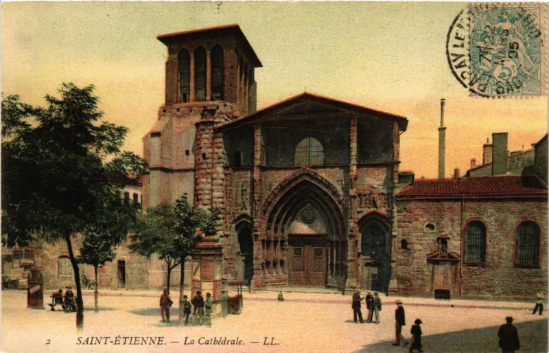 Carte postale ancienne Saint-Etienne La Cathédrale à Saint-Étienne