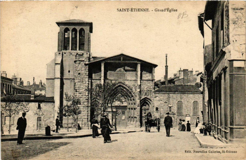 Carte postale ancienne Saint-Etienne Grand'Eglise à Saint-Étienne