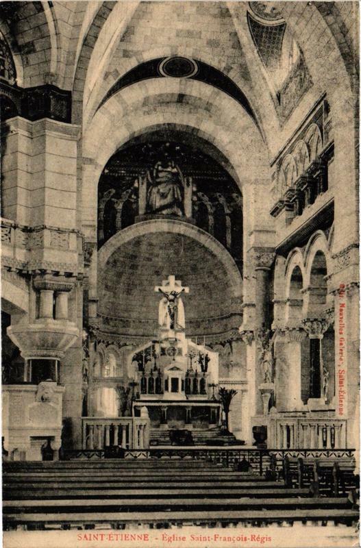 Carte postale ancienne Saint-Etienne Eglise Saint-FRANCois Regis à Saint-Étienne