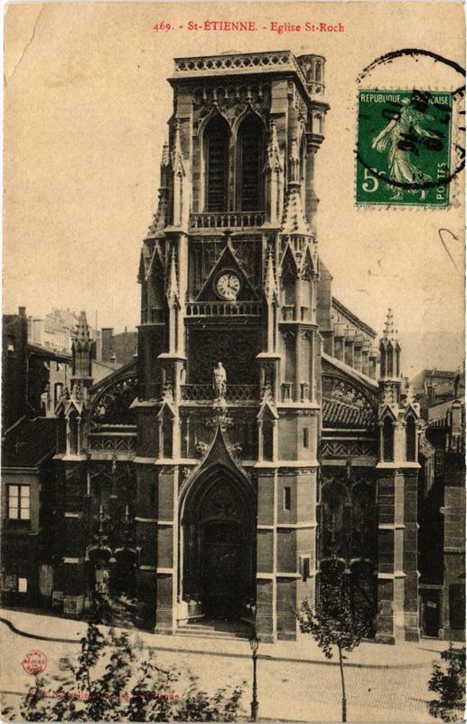 Carte postale ancienne Saint-Etienne Eglise Saint-Roch à Saint-Étienne