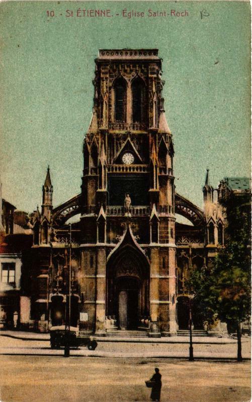 Carte postale ancienne Saint-Etienne Eglise Saint-Roch à Saint-Étienne