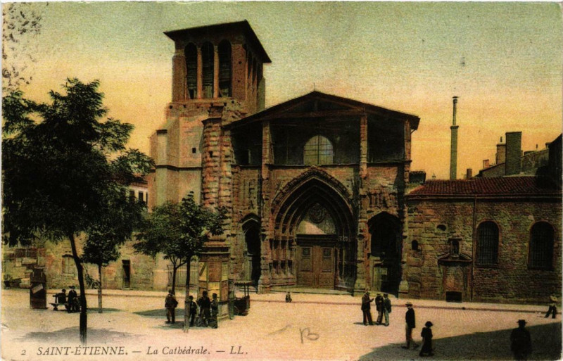 Carte postale ancienne Saint-Etienne La Cathédrale à Saint-Étienne