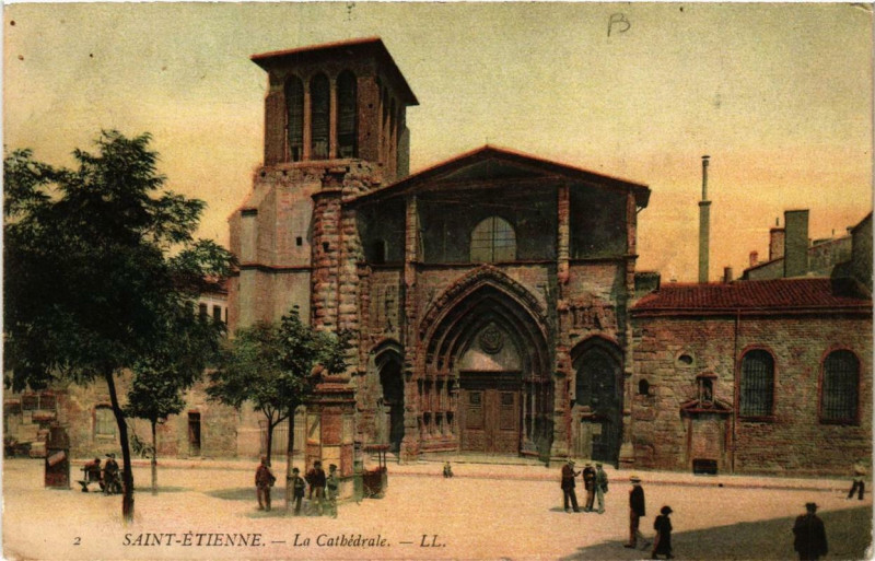 Carte postale ancienne Saint-Etienne La Cathédrale à Saint-Étienne