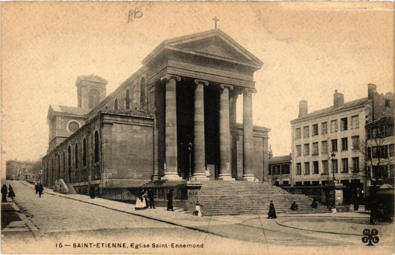 Carte postale ancienne Saint-Etienne Eglise Saint-Ennemond à Saint-Étienne