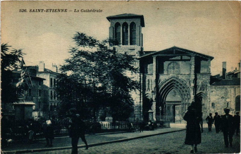 Carte postale ancienne Saint-Etienne La Cathédrale à Saint-Étienne