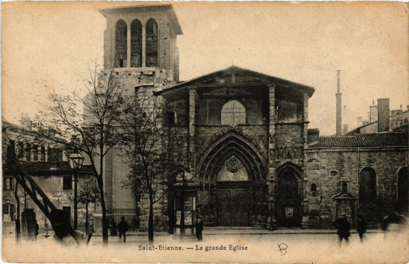 Carte postale ancienne Saint-Etienne Grande Eglise à Saint-Étienne