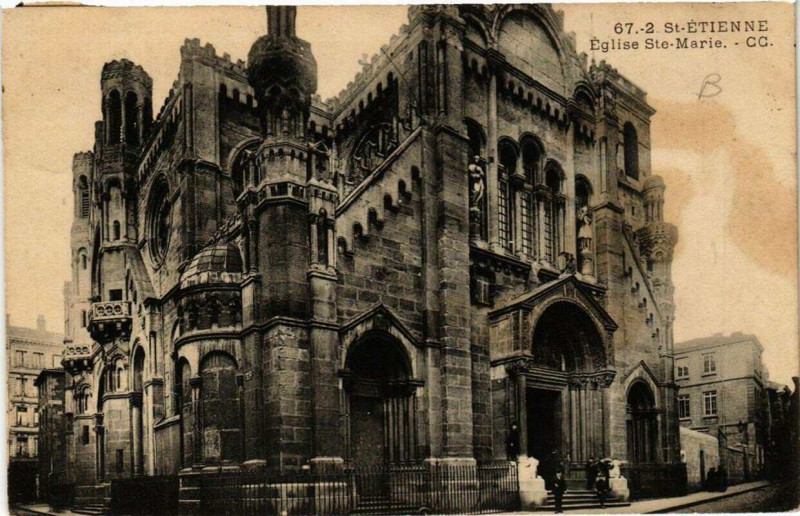 Carte postale ancienne Saint-Etienne Eglise Sainte Marie à Saint-Étienne