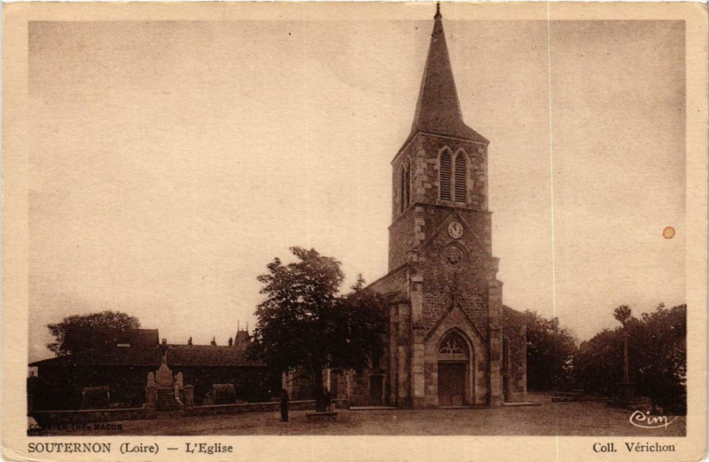 Carte postale ancienne Souternon L'Eglise à Souternon