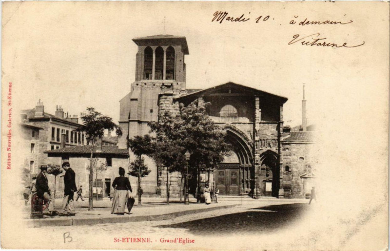 Carte postale ancienne Saint-Etienne Grand'Eglise à Saint-Étienne