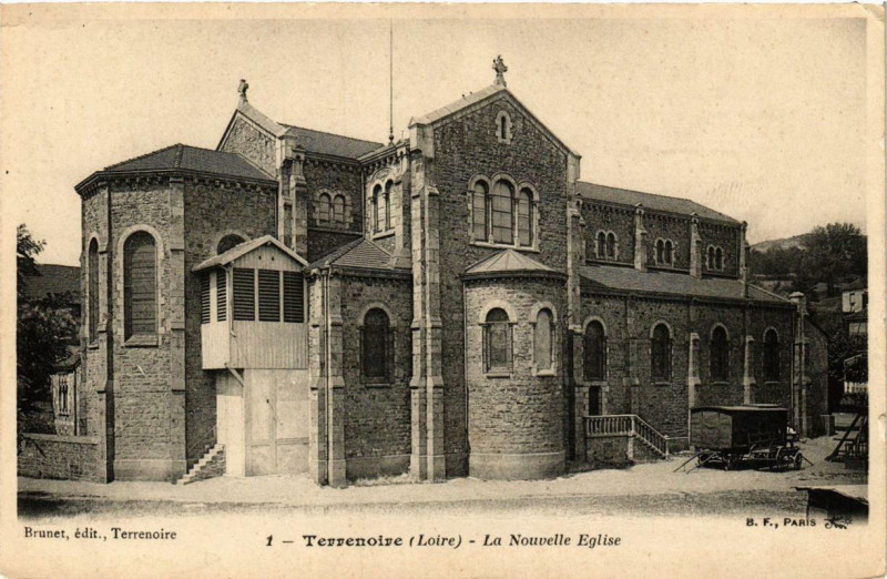 Carte postale ancienne Terrenoire La Nouvelle Eglise