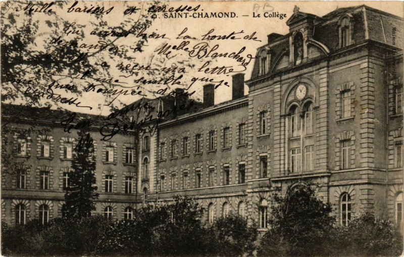 Carte postale ancienne Saint-Chamond Le College à Saint-Chamond