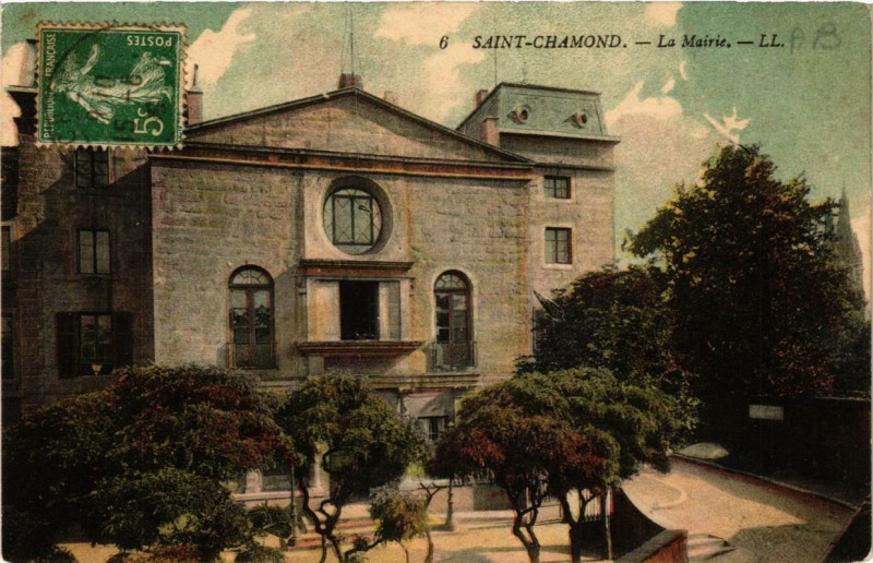 Carte postale ancienne Saint-Chamond La Mairie à Saint-Chamond