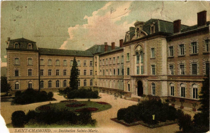 Carte postale ancienne Saint-Chamond Institution Sainte-Marie à Saint-Chamond