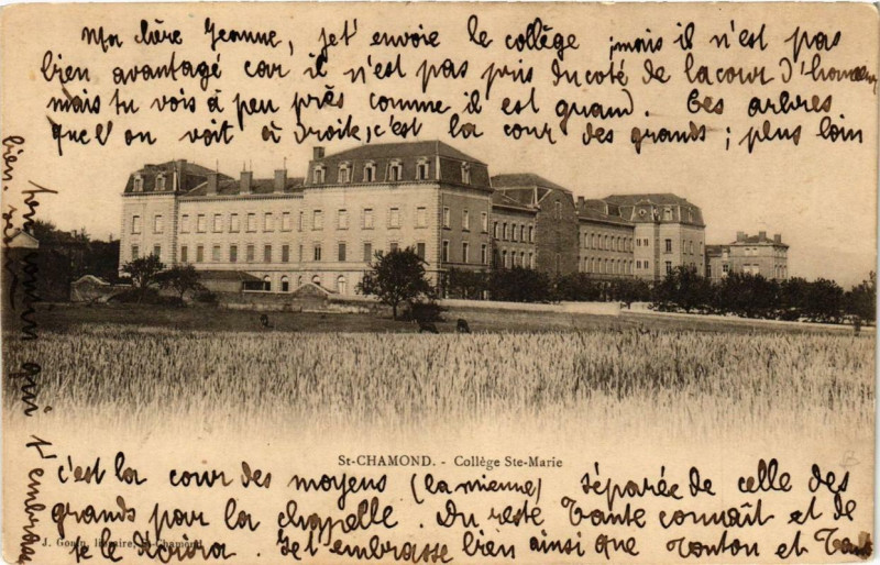 Carte postale ancienne Saint-Chamond College Sainte-Marie à Saint-Chamond