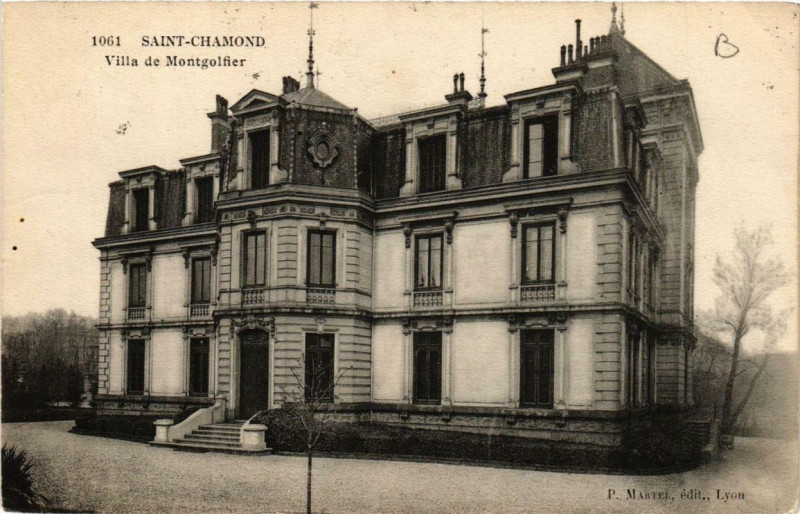 Carte postale ancienne Saint-Chamond Villa de Montgolfier à Saint-Chamond