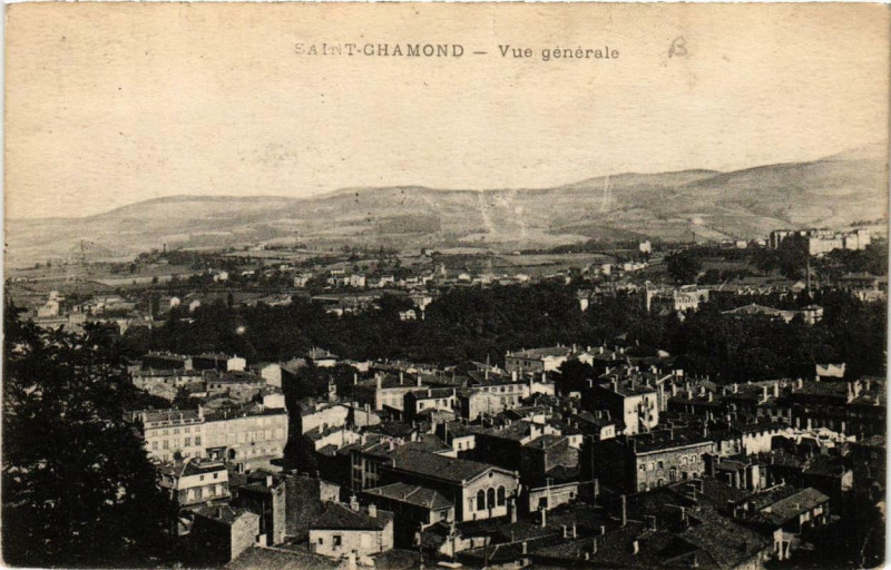 Carte postale ancienne Saint-Chamond Vue générale à Saint-Chamond