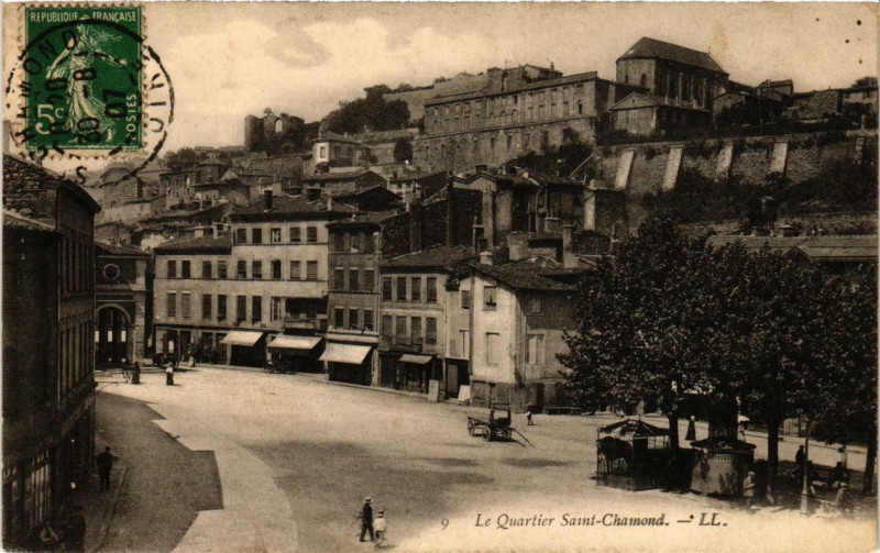 Carte postale ancienne Saint-Chamond Le Quartier Saint-Chamond à Saint-Chamond