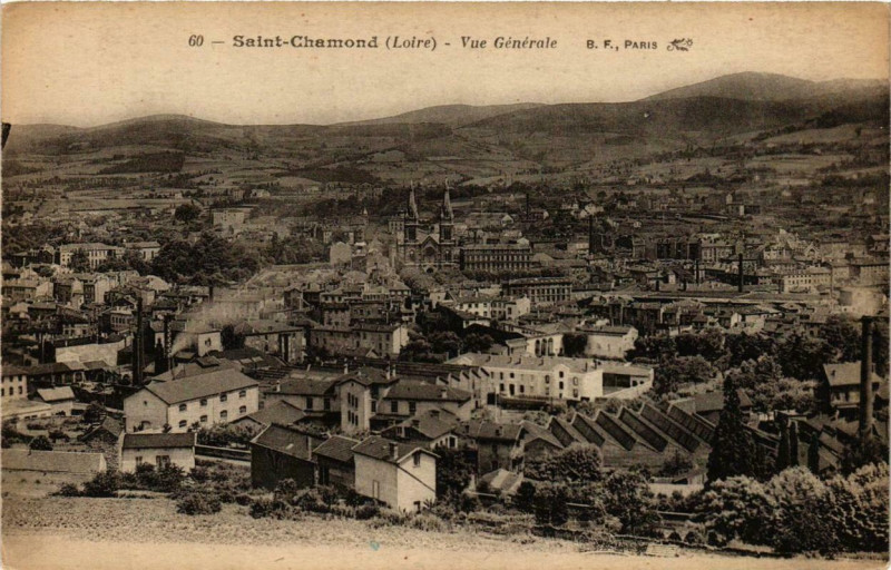 Carte postale ancienne Saint-Chamond Vue générale à Saint-Chamond