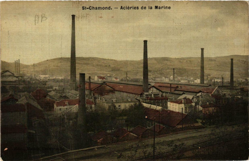 Carte postale ancienne Saint-Chamond Acieries de la Marine à Saint-Chamond