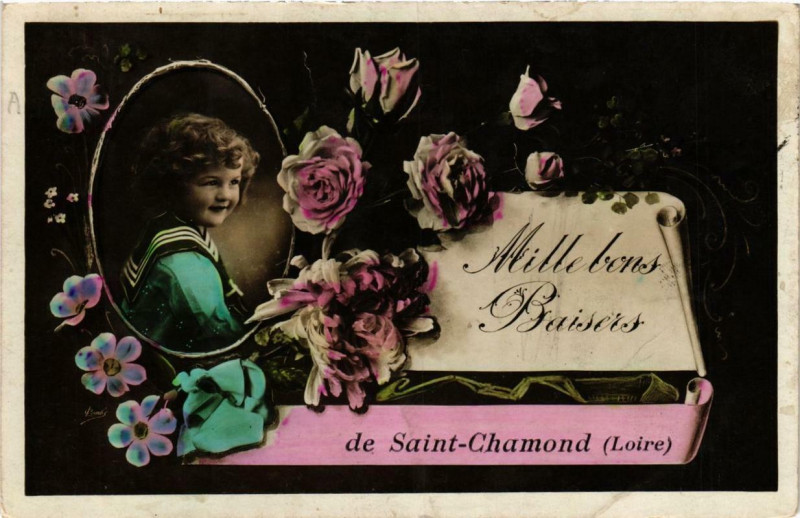 Carte postale ancienne Saint-Chamond Souvenir de Saint-Chamond à Saint-Chamond