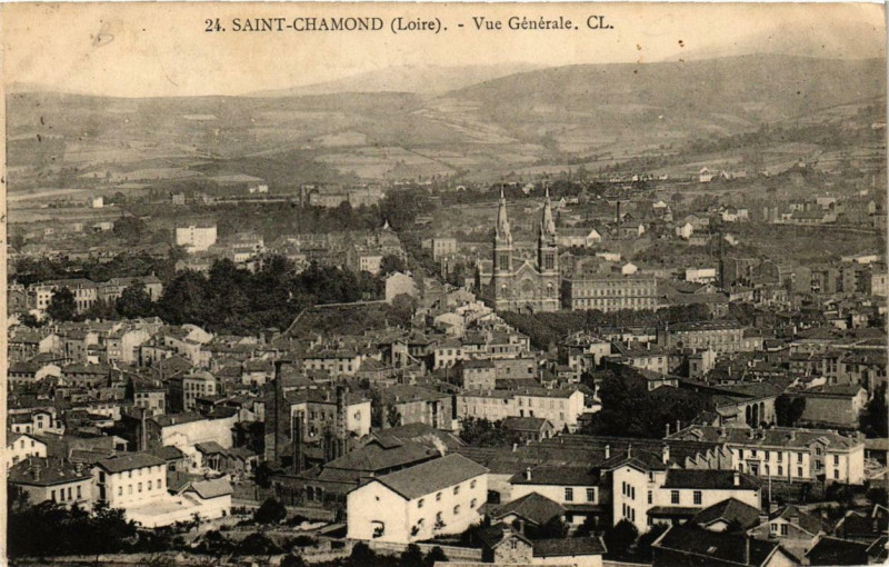 Carte postale ancienne Saint-Chamond Vue générale à Saint-Chamond
