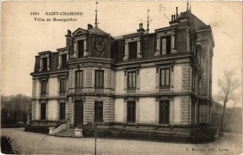 Carte postale ancienne Saint-Chamond Villa de Montgolfier à Saint-Chamond