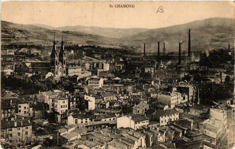 Carte postale ancienne Saint-Chamond Vue générale à Saint-Chamond