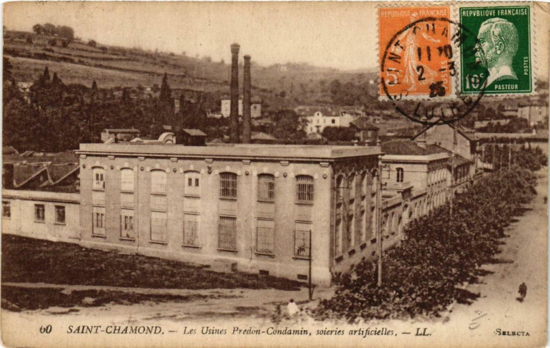 Carte postale ancienne Saint-Chamond Les Usines Predon-Condamin à Saint-Chamond