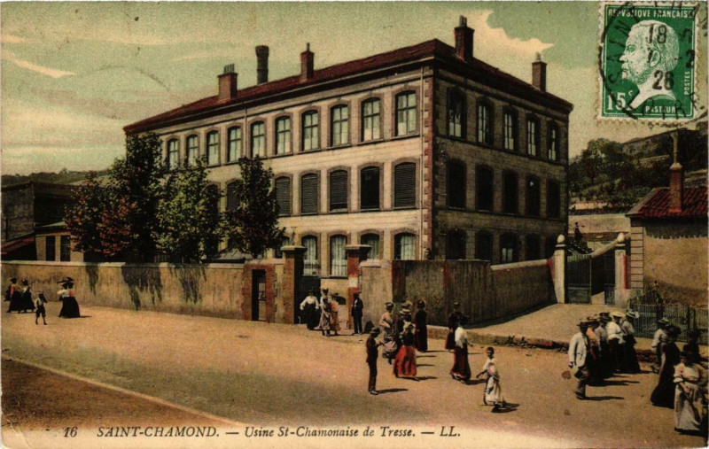 Carte postale ancienne Saint-Chamond Usine Saint-Chamonaise de Tresse à Saint-Chamond
