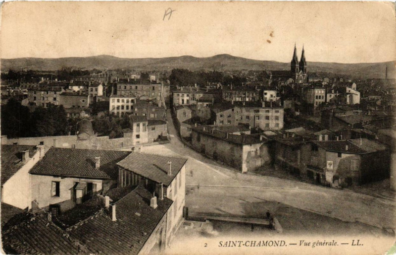 Carte postale ancienne Saint-Chamond Vue générale à Saint-Chamond