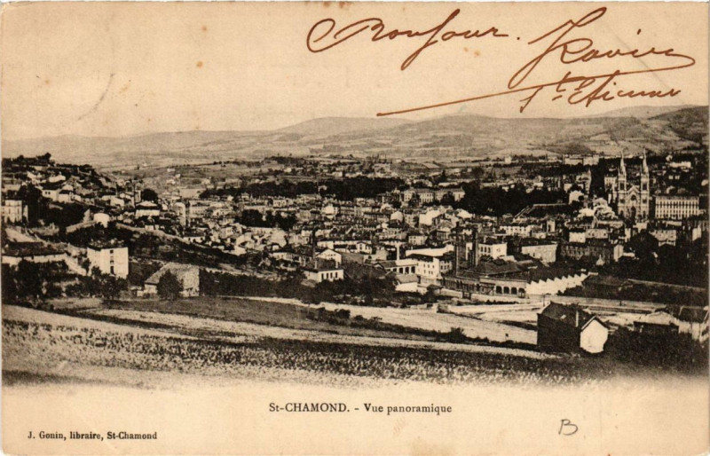 Carte postale ancienne Saint-Chamond Vue Panoramique à Saint-Chamond