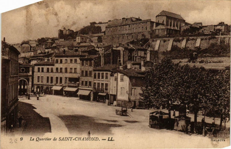Carte postale ancienne Saint-Chamond Le Quartier à Saint-Chamond