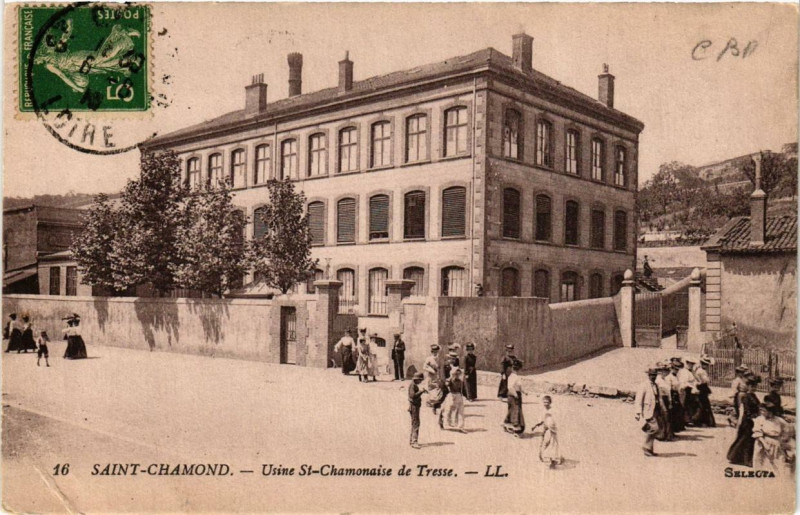 Carte postale ancienne Saint-Chamond Usine Saint-Chamonaise de Tresse à Saint-Chamond