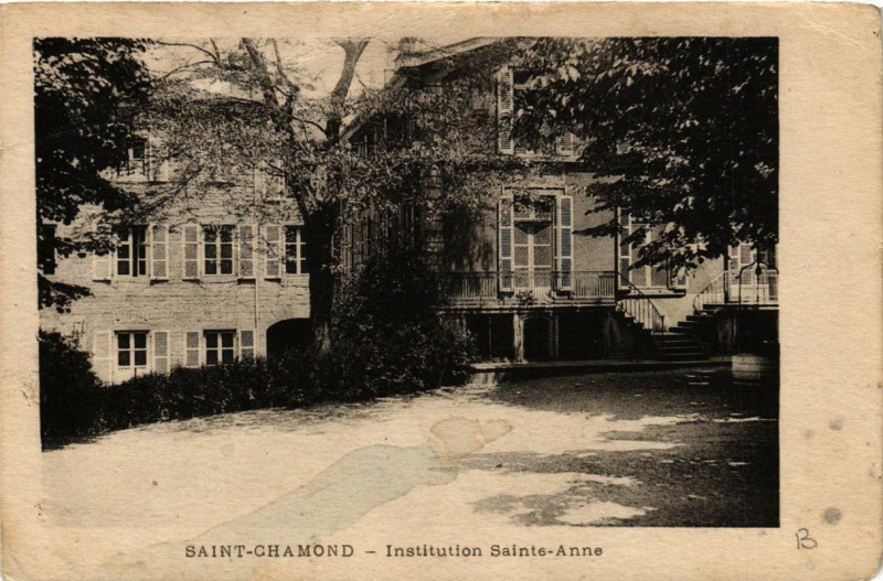 Carte postale ancienne Saint-Chamond Institution Sainte-Anne à Saint-Chamond