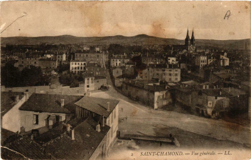 Carte postale ancienne Saint-Chamond Vue générale à Saint-Chamond