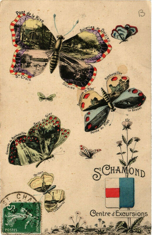 Carte postale ancienne Saint-Chamond Souvenir à Saint-Chamond