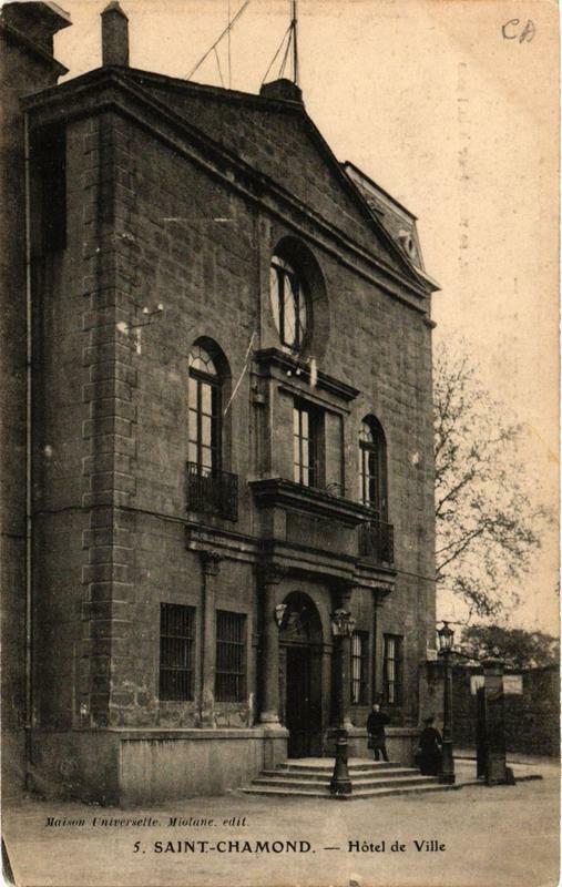 Carte postale ancienne Saint-Chamond Hotel de Ville à Saint-Chamond