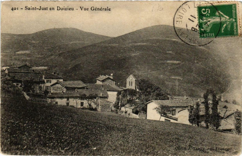 Carte postale ancienne Saint-Just-en-Doizieu Vue générale